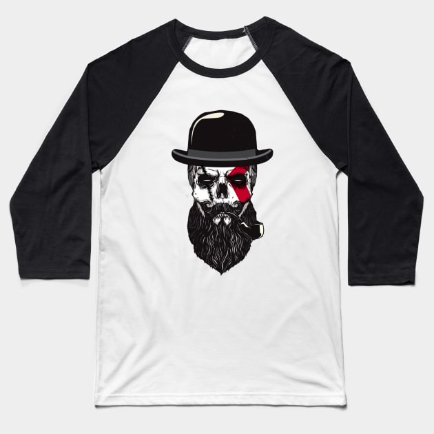 Modern Day Kratos Baseball T-Shirt by Elrokk86